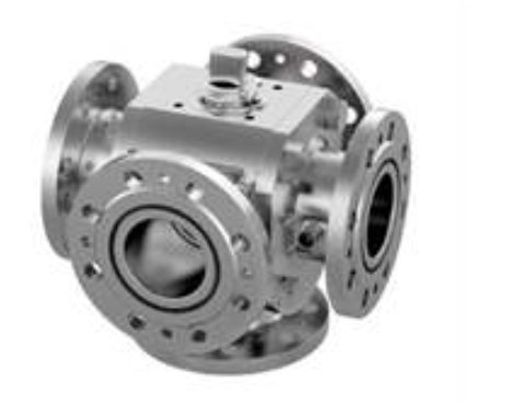 Type E 4-Way Ball Valve,Horizontal
