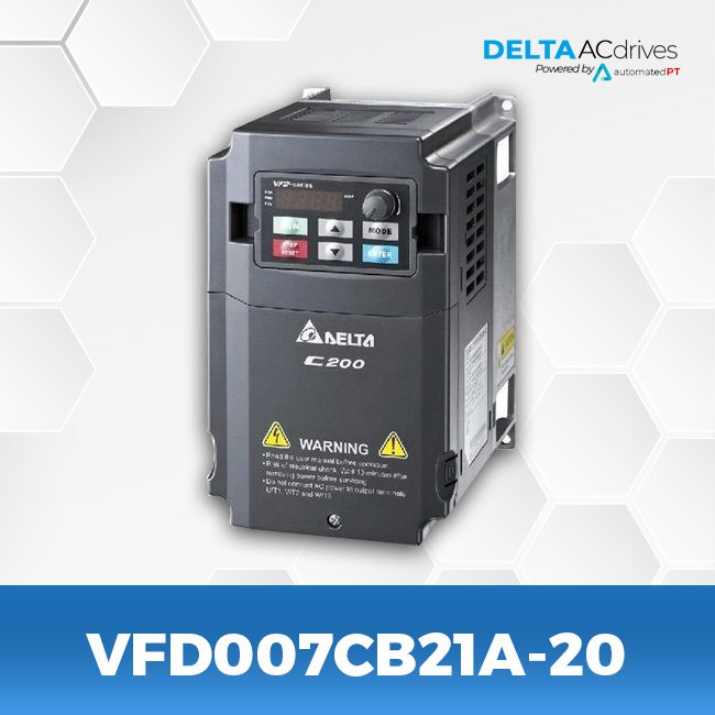 VFD007CB21A-20 Delta Electronics VFD Sürücüleri VFD-C200 kompakt serisi 380-480 (1ph)